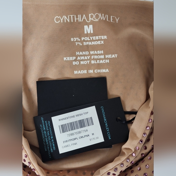 Cynthia Rowley Pink Studded Crop Top - Picture 10 of 11